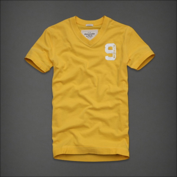 Abercrombie Fitch Hombres cuello en V Corto Remera AF5585